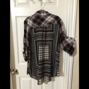 BD Collection. Plaid Shirt With Inset iIn Back